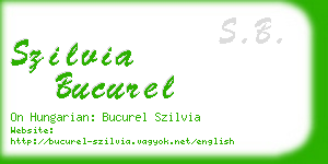 szilvia bucurel business card